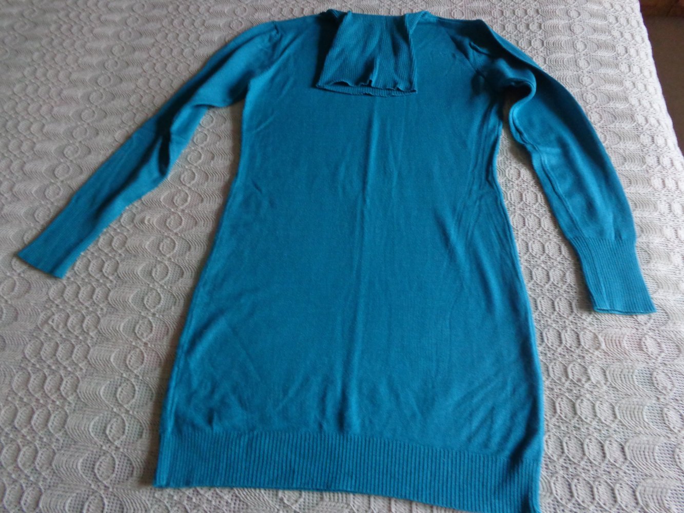 Vintage - Feinstrickpullover, Rollkragenpullover, Longpullover, ca. Gr. XS/S, ca. Gr. 34/36 smaragd