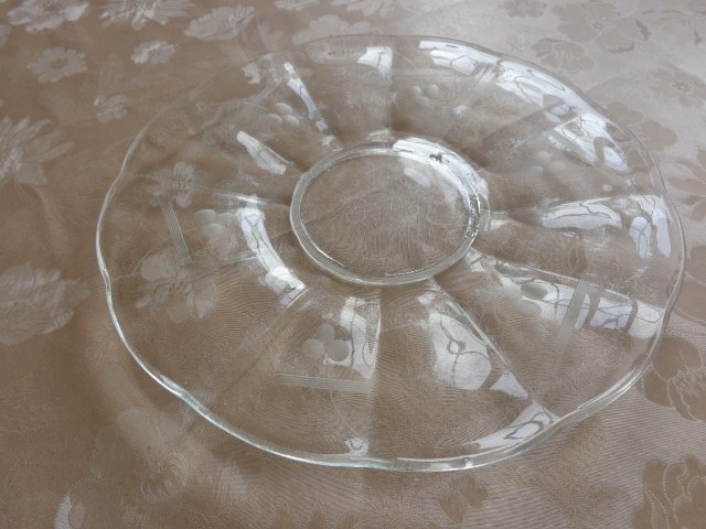 Vintage - Tortenplatte - Tortenteller - Kuchenteller - Kuchenplatte - Glas