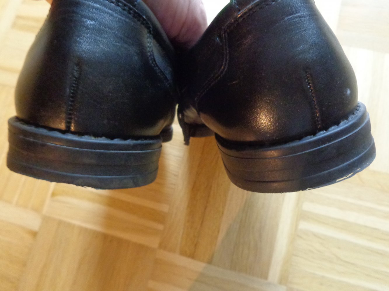 Vintage - Herren-Schuhe, Schnürschuhe, Gr. 41, schwarz/braun, gebraucht, Leder, Woodstone