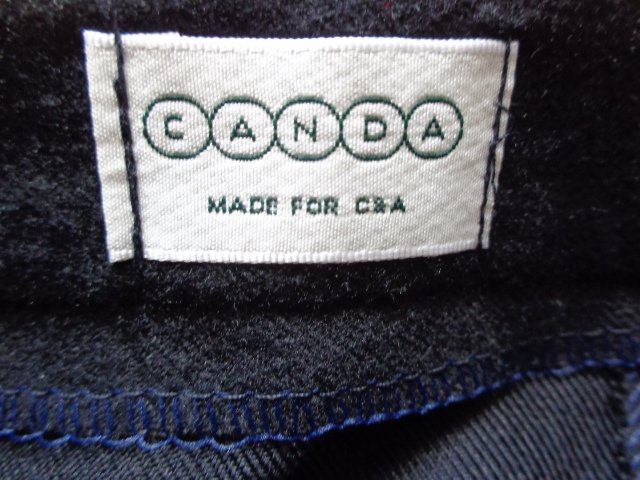 #Hose, Stoffhose, Flanell, Gr. 36 / Kurzgröße 18, dunkelblau, Marke: Canda, hoch geschnitten