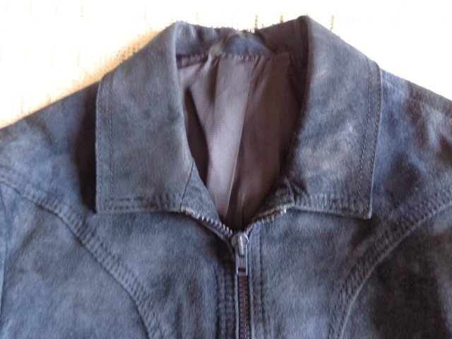 Jacke, Blouson, Wildlederblouson, Wildlederjacke, RV, ca. Gr. 140, marineblau