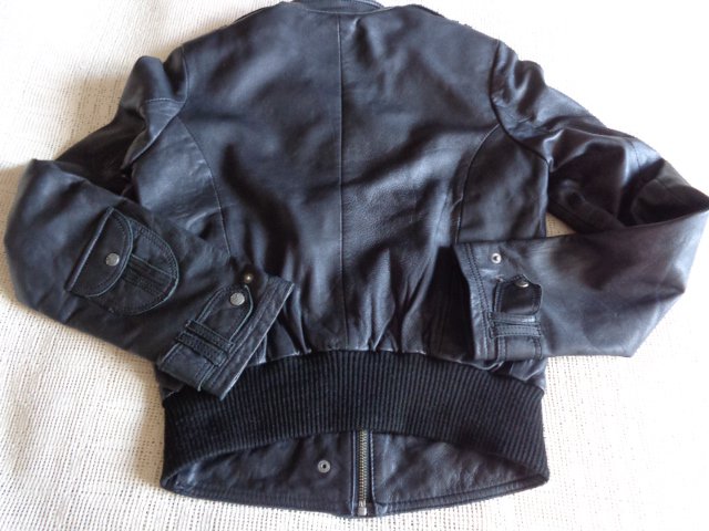 #Lederjacke Jacke Echt Leder Gr. S bzw. ca. Gr. 36 schwarz