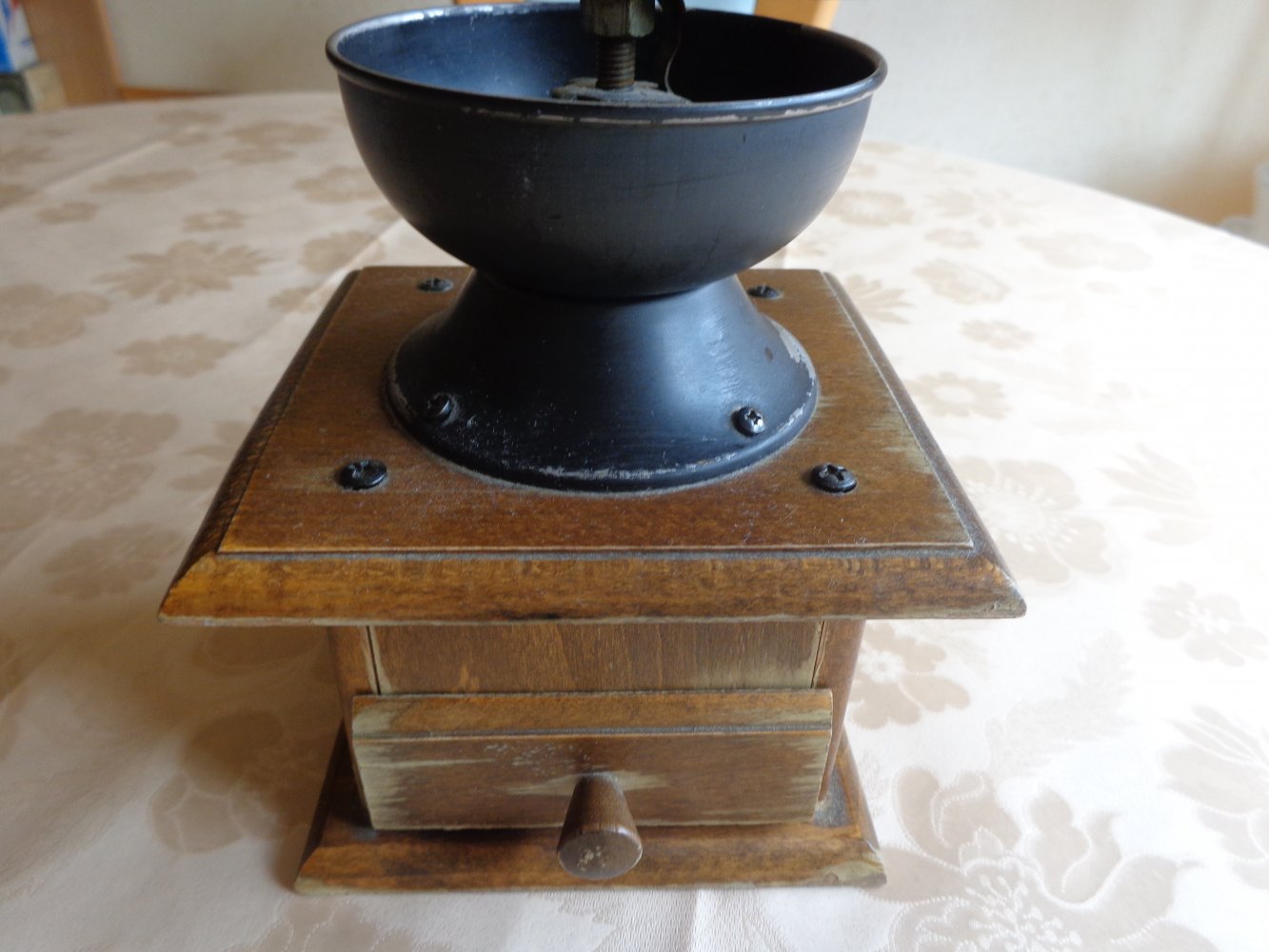 Vintage - Deko - Holzkaffeemühle - braun