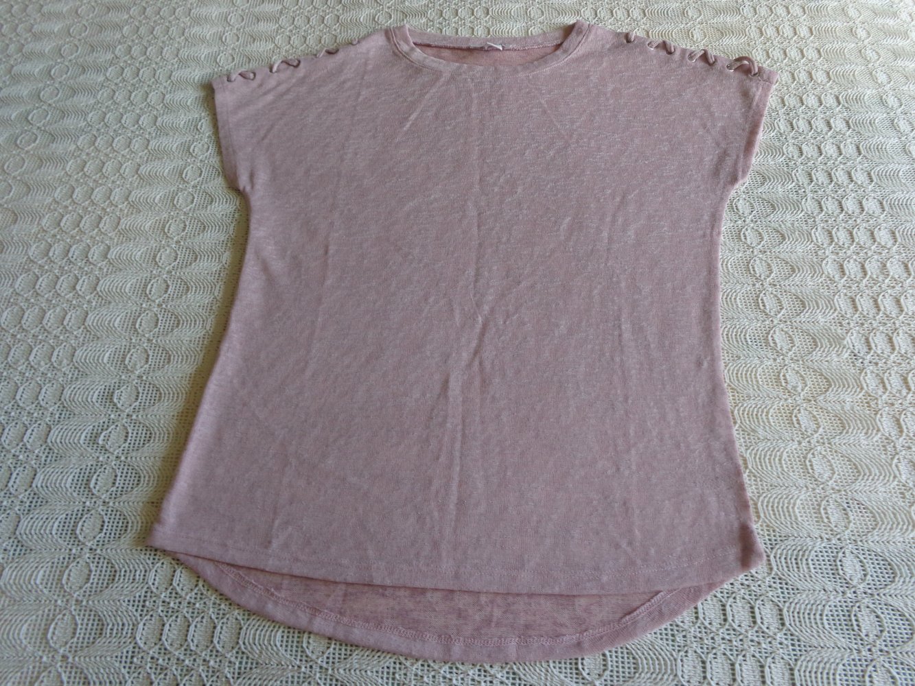 #Vintage - Shirt, Feinstrick, Gr. XS bzw. ca. Gr. 34, altrosa, Amisu