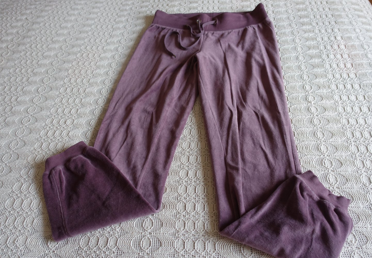 Kombi-Jogging-Anzug, Nickystoff, RV-Jacke mit Kapuze Gr. S, Hose Gr. M, auberginefarben