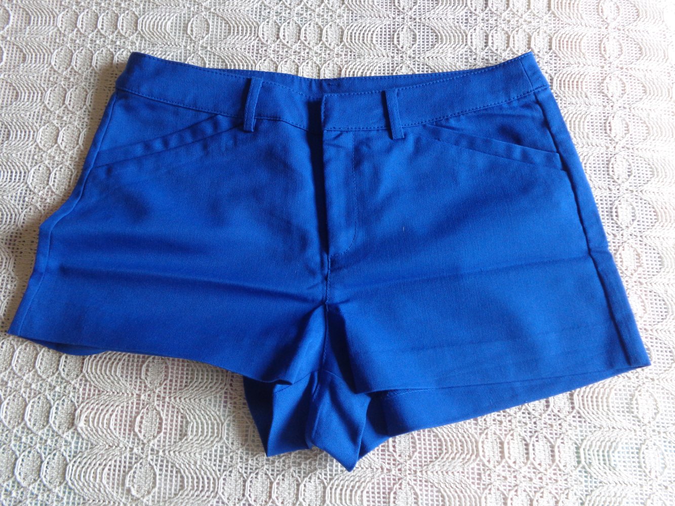 Vintage - Hotpants, Shorts, kurze Hose, royalblau, Gr. 36 bzw. ca. Gr. S, H & M Divided