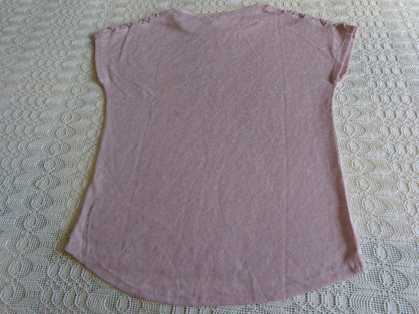 #Vintage - Shirt, Feinstrick, Gr. XS bzw. ca. Gr. 34, altrosa, Amisu