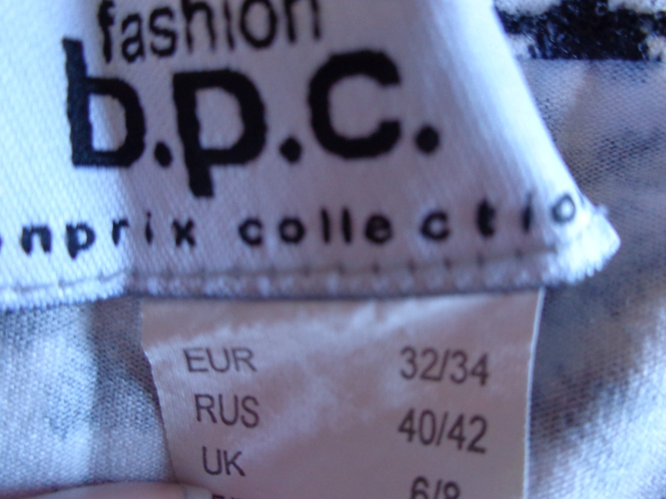 Top, Shirt, Longtop, Gr. 32/34 bzw. ca. Gr. XXS/XS, schwarz/weiß, b.p.c.