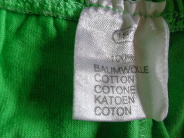 #Set 2-Teiler Shirt und Hose Gr. 152 grün/bunt-gestreift