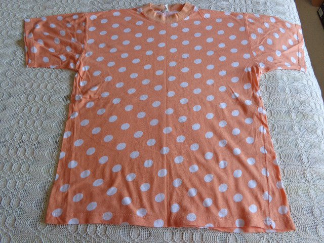 #Set 2-Teiler Shirt und 3/4-Hose Gr. 146/152 fällt aber größer aus orange-weiß-gepunktet