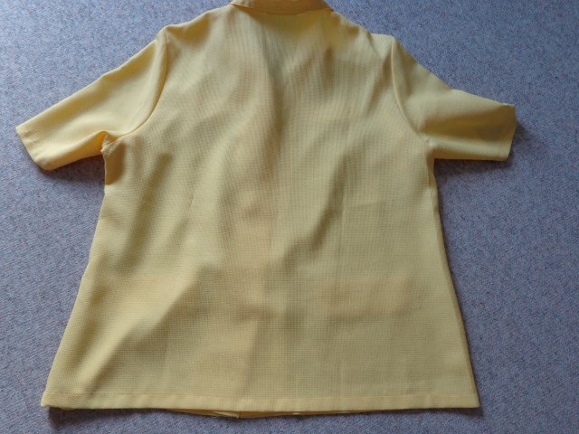 #Bluse Kurzarm Kurzarmbluse kanariengelb Gr. 50 bzw. ca. Gr. XXL