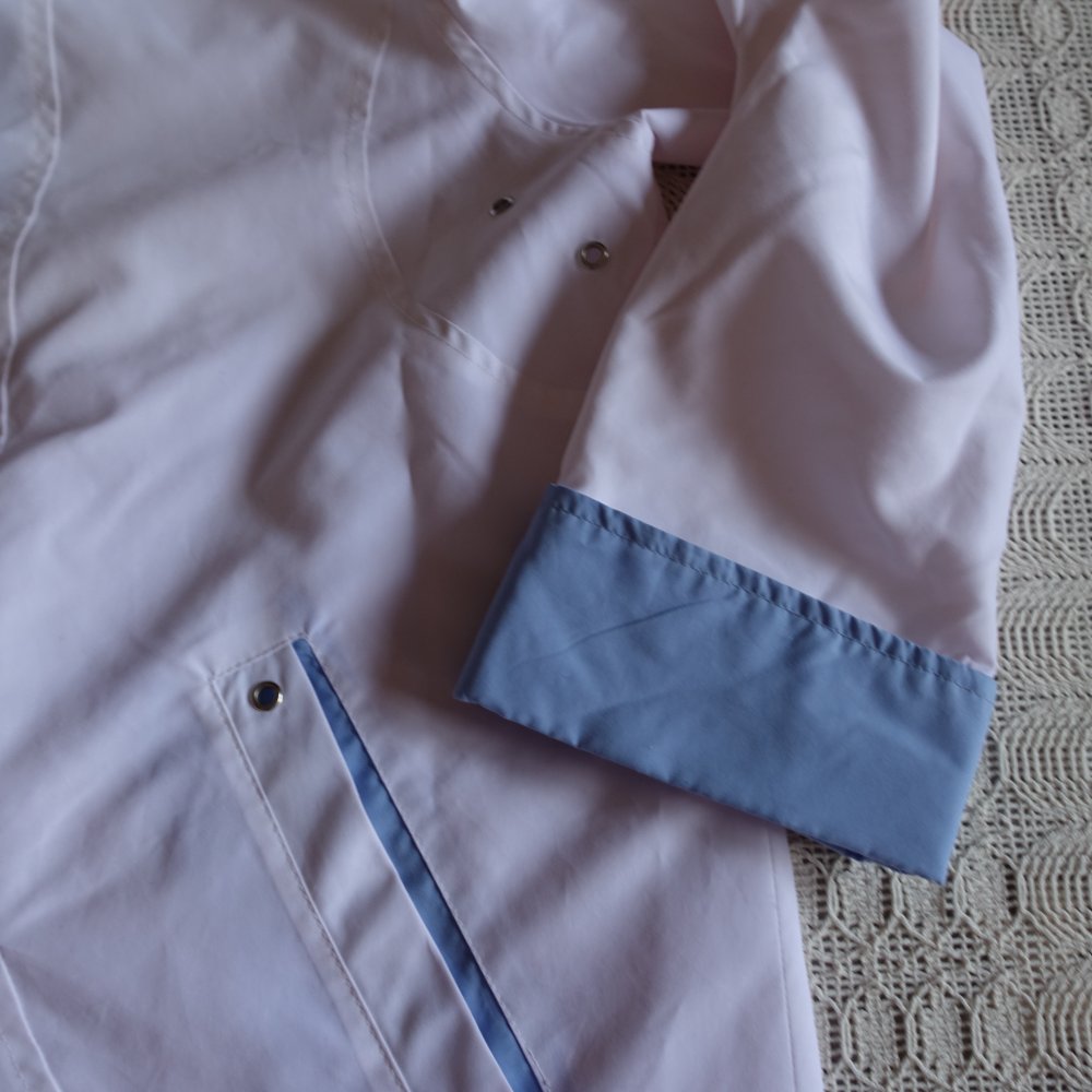 Jacke, Kapuzenjacke, weiß/hellblau, Gr. XL, Marke: FRANZTEX