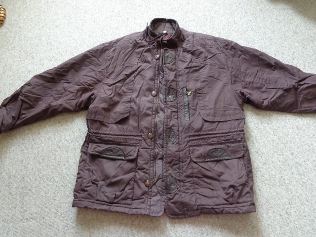 #Vintage - Herrenjacke Jacke Winterjacke Outdoorjacke Gr. 46/48 bzw. ca. Gr. S bordeaux/weinrot