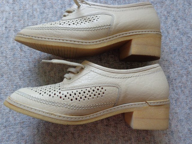 Damenschuhe Halbschuhe Spiess Gr. 5 bzw. Gr. 38, beige Leder