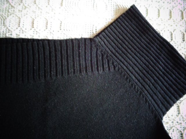 Vintage - Shirt, Strickshirt, schwarz, Gr. 34 bzw. ca. Gr. XS, C&A