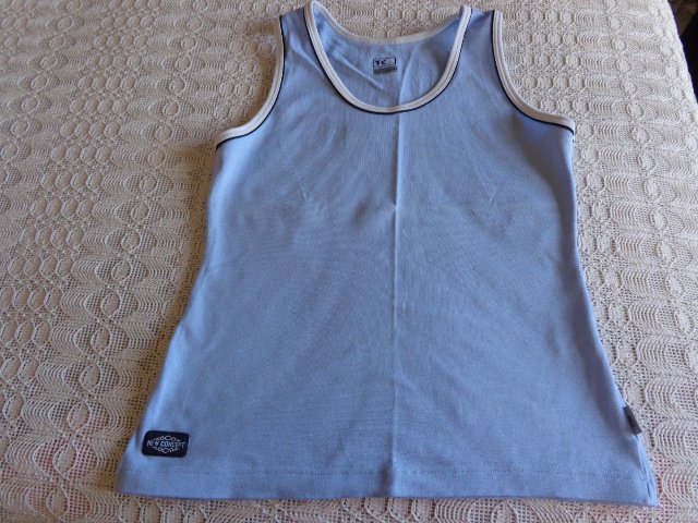 #Top Hemd Trägerhemd Sporttop hellblau/dunkelblau Gr. 38/40 bzw. ca. Gr. M