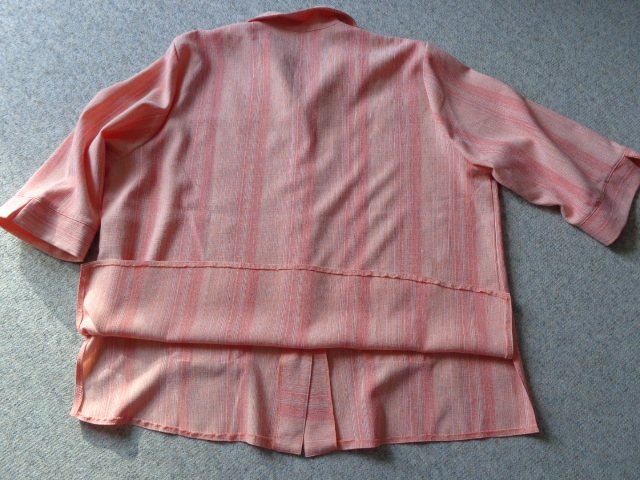 #Bluse 3/4-Arm-Bluse Blusenjacke Leinenbluse gestreift Gr. XL bzw. ca. Gr. 50