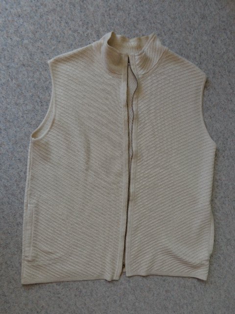 #Weste Strickweste Wollweste creme Gr. 48 bzw. ca. Gr. XL