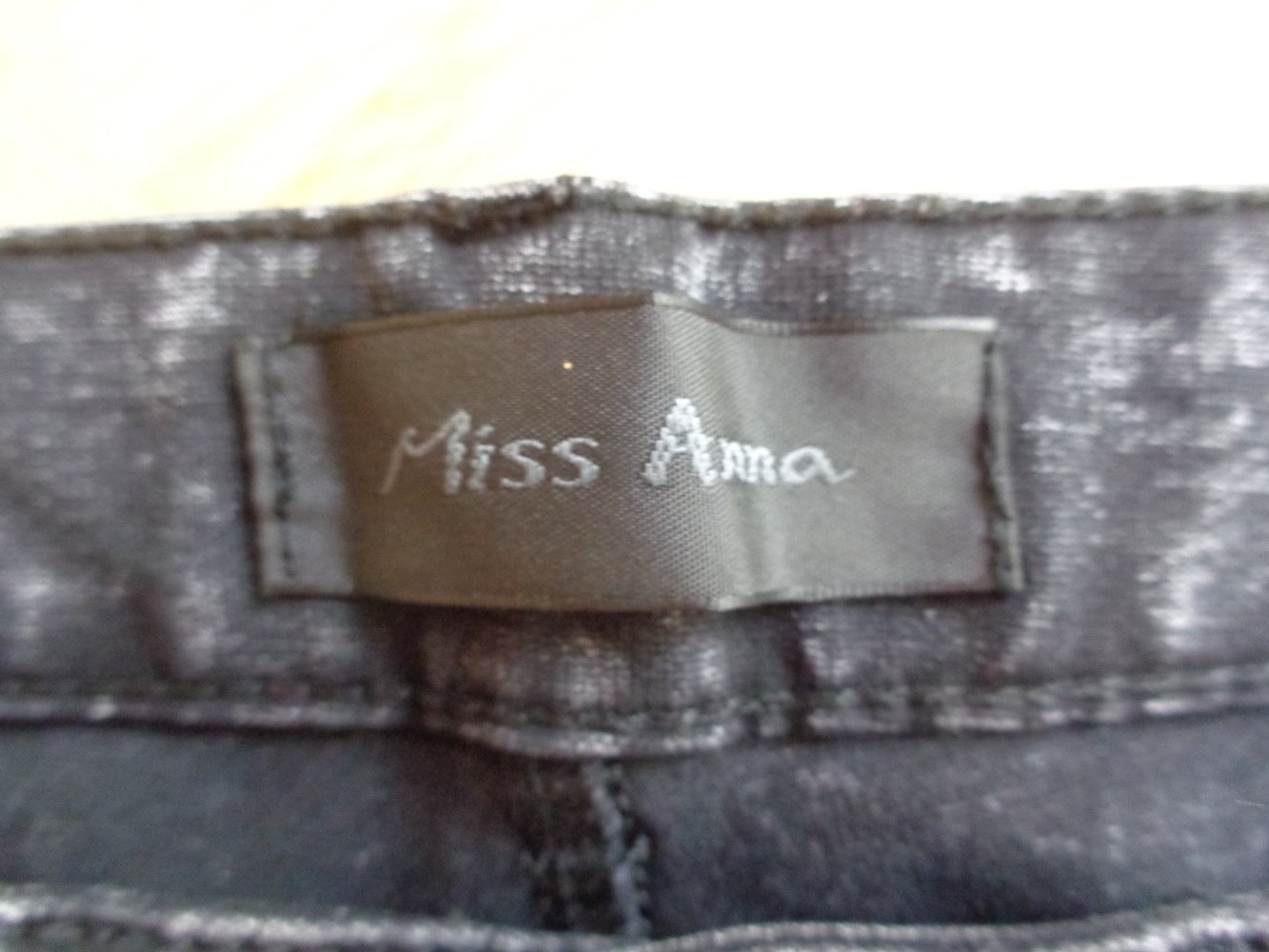 Vintage - Jeans, Hose, Jeanshose, Gr. 40 bzw. ca. Gr. M/L, Low Waist, schwarz, Miss Anna