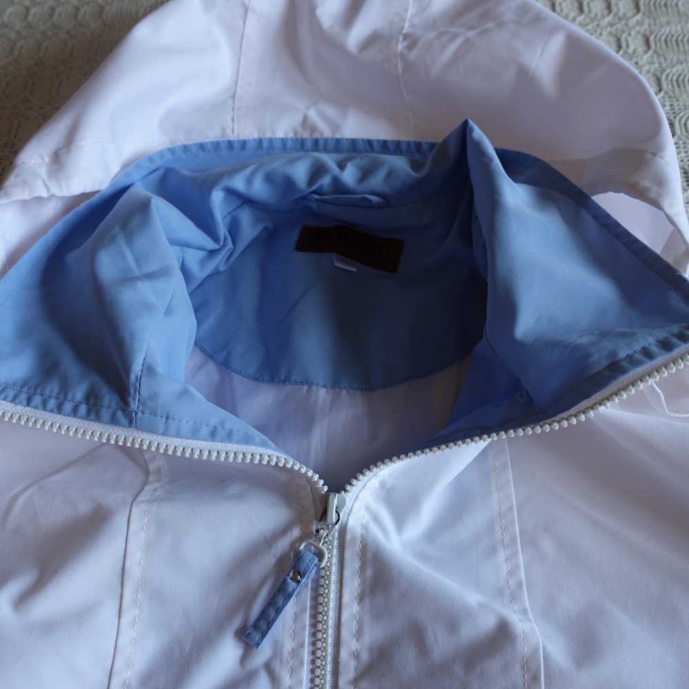 Jacke, Kapuzenjacke, weiß/hellblau, Gr. XL, Marke: FRANZTEX