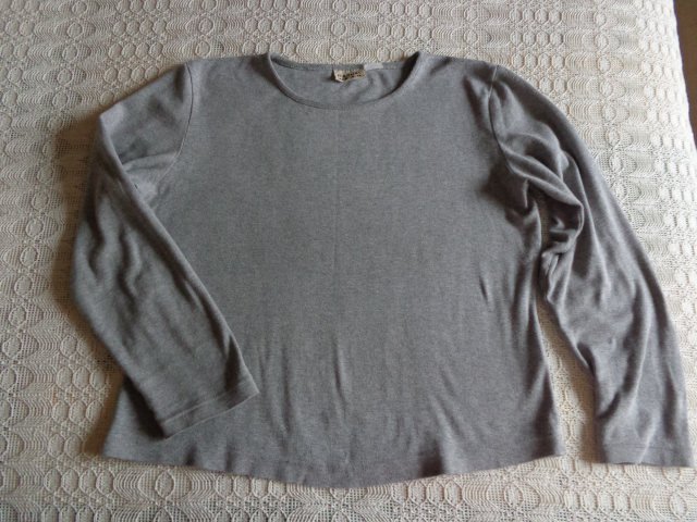 #Shirt Langarm Langarmshirt, hellgrau, ca. Gr. 38 bzw. ca. Gr. M, Rundhals, Casual W.E.A.R.