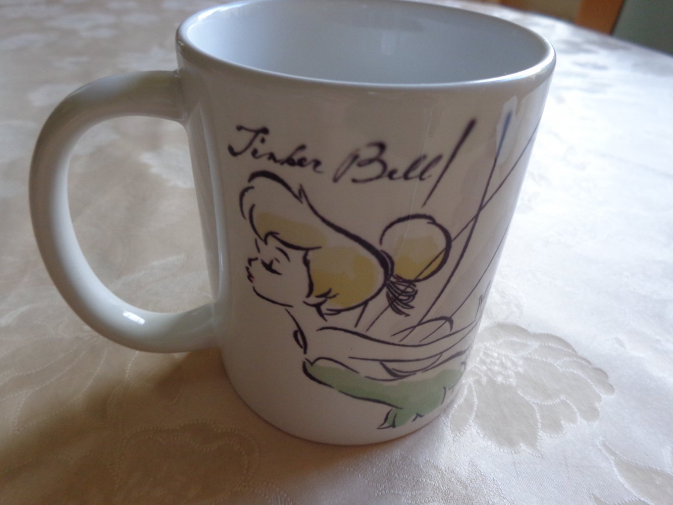 Becher Trinkbecher Tinker Bell/Peter Pan, Magic Becher, weiß, Keramik/Acryl