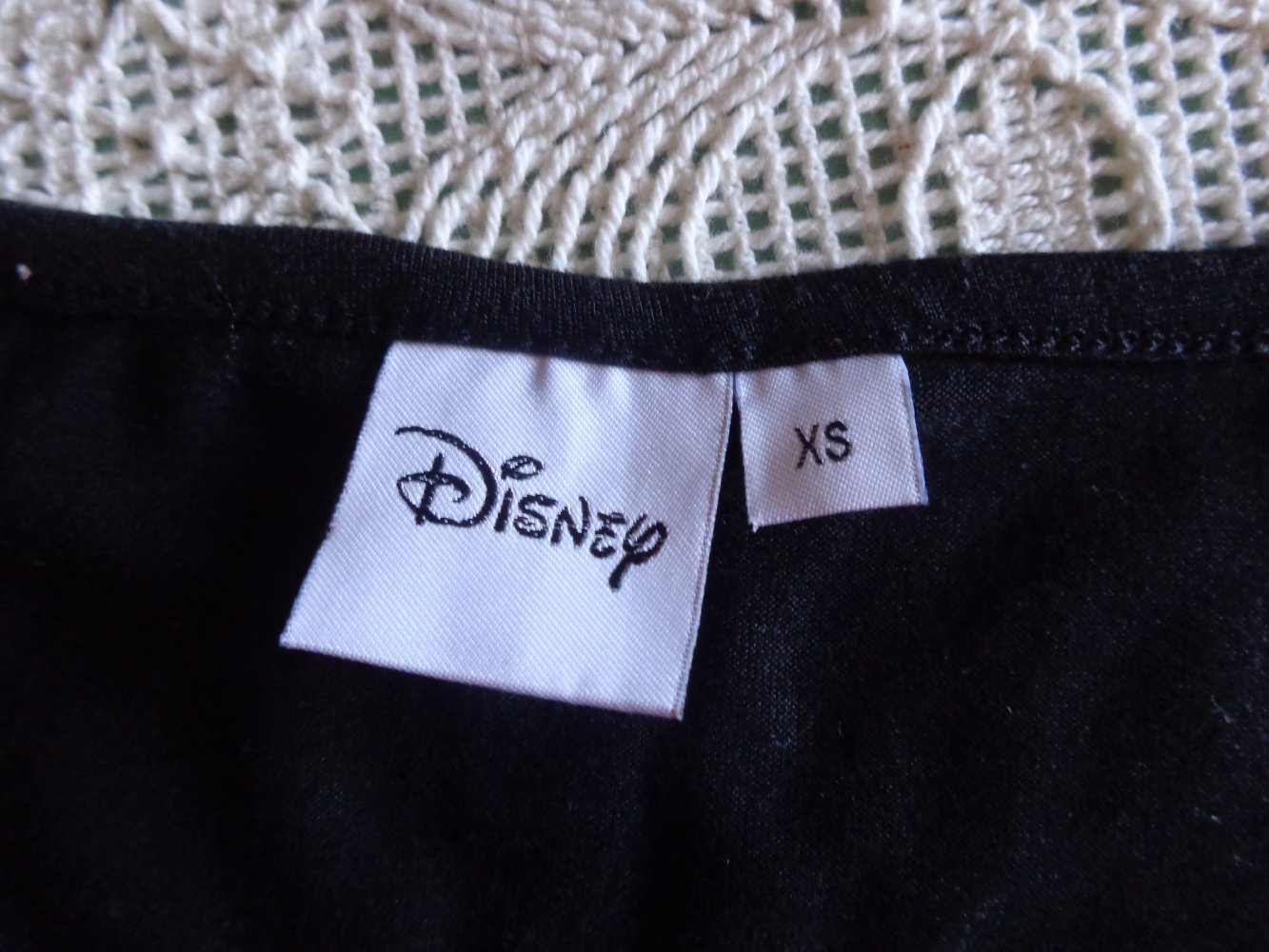 #Vintage - Top, Longtop, Gr. XS bzw. ca. Gr. 34, schwarz/blau, Disney