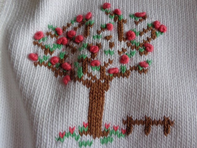 Pulloverjacke, Strickjacke, Kurzarm, Handarbeit, ca. Gr. 146/152, Unikat