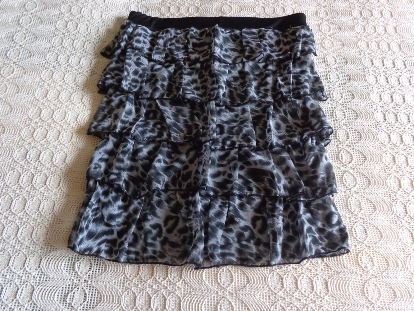 Vintage - Tube-Top, Top, Gr. XS bzw. ca. Gr. 34, schwarz/grau, Leo, Only
