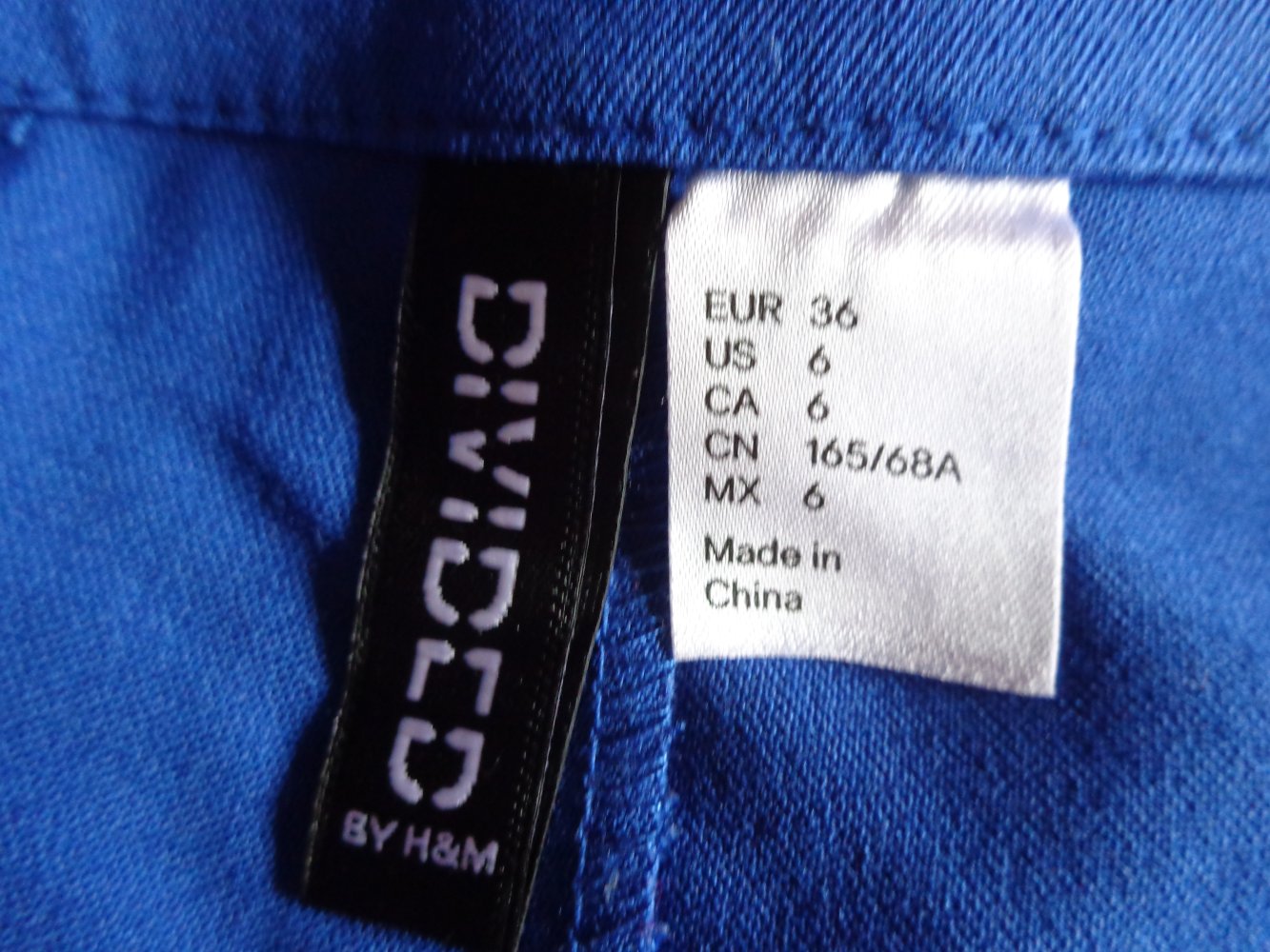 Vintage - Hotpants, Shorts, kurze Hose, royalblau, Gr. 36 bzw. ca. Gr. S, H & M Divided