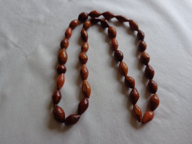 #Vintage Kette Holzkette, braun, 60/70er-Jahre, Modeschmuck, Handarbeit