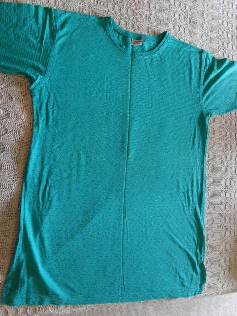 #Vintage Shirt, Longshirt, Gr. S bzw. ca. Gr. 36, smaragdfarben