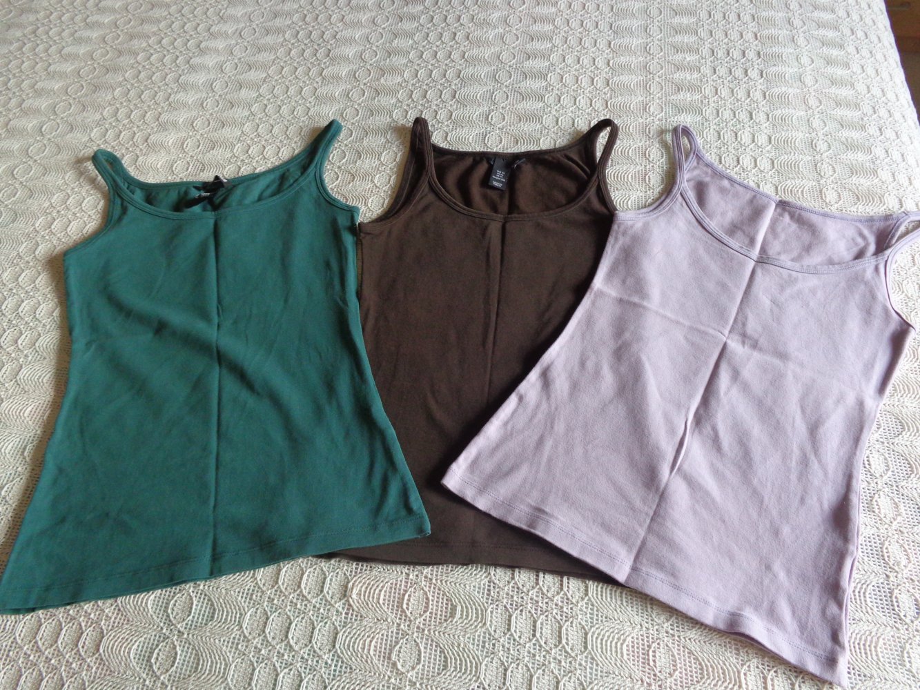 Vintage - Tops, Trägerhemden, Gr. XS bzw. ca. Gr. 34, 3 Stück 9,00 Euro, H&M