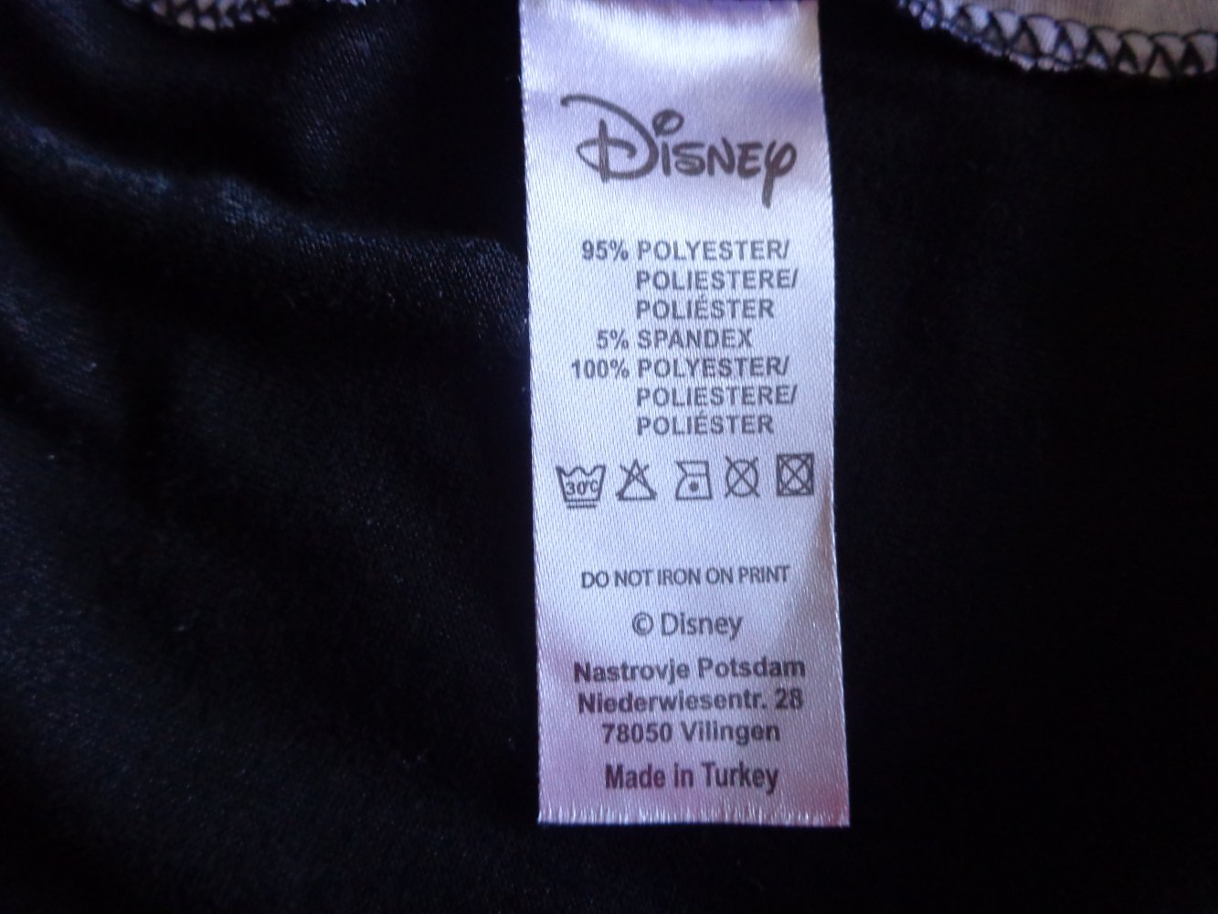 #Vintage - Top, Longtop, Gr. XS bzw. ca. Gr. 34, schwarz/blau, Disney