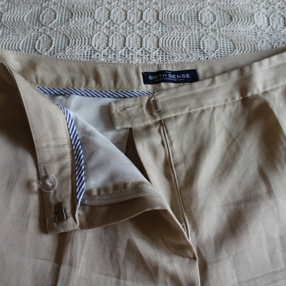 Stoffhose Hose Leinenhose Your 6th Sense, Gr. 40, beige