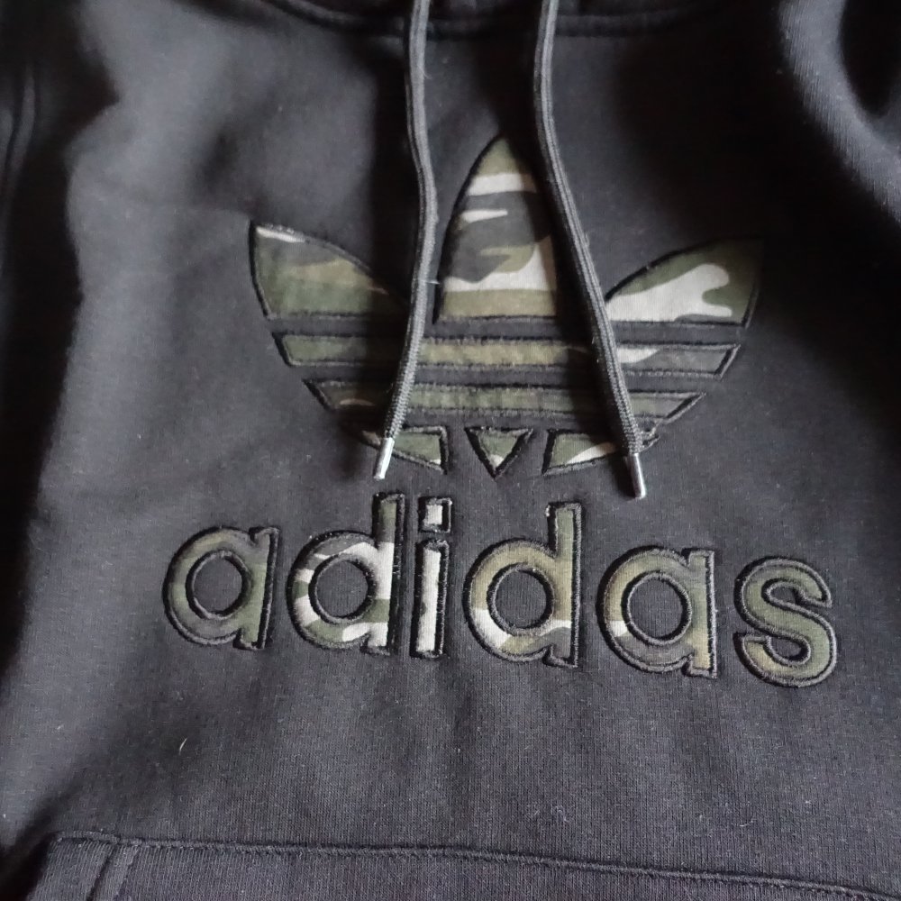 Hoodie, Sweatshirt mit Kapuze, Kapuzenshirt, Gr. M, ca. Gr. 36/38, Känguruhtaschen, schwarz/navy