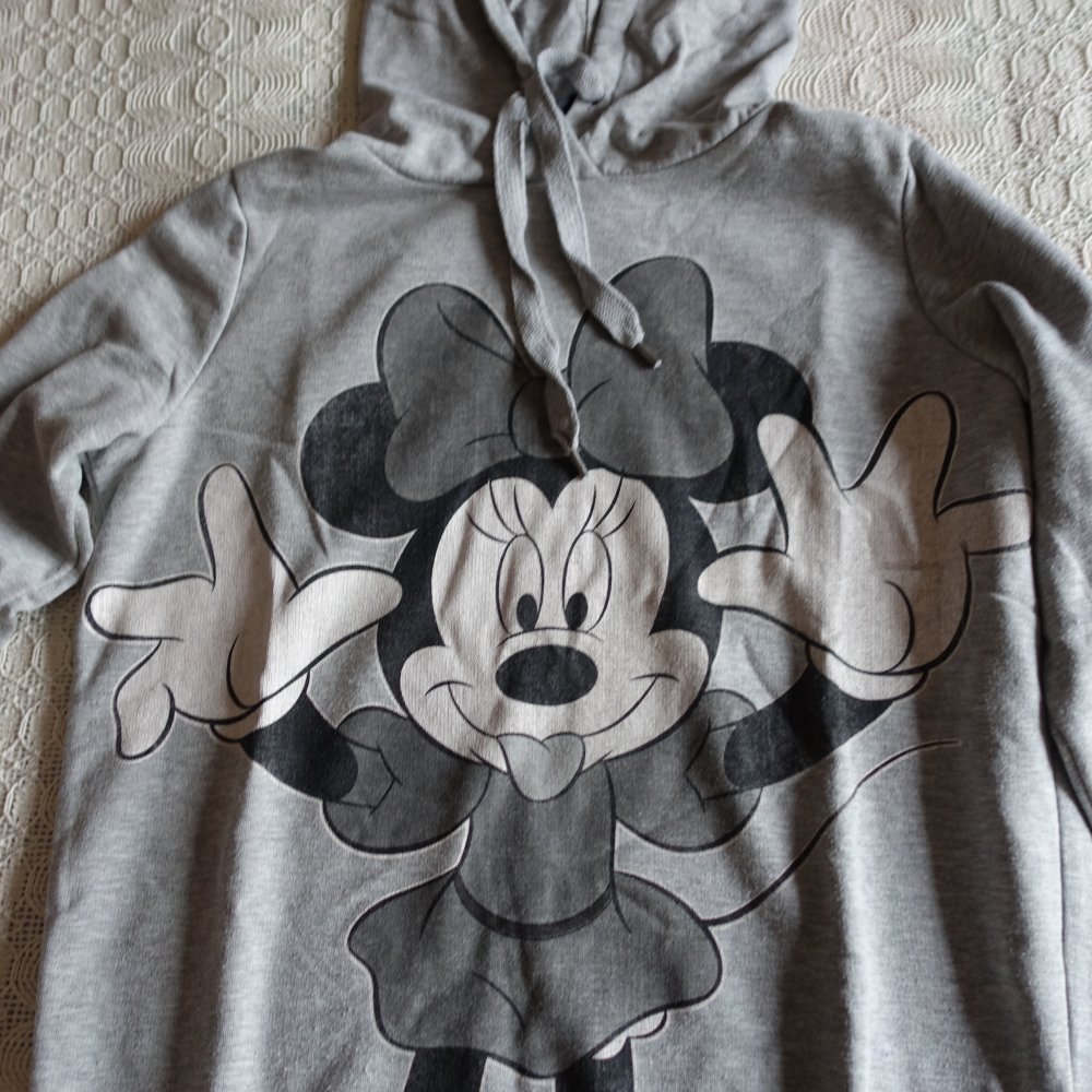 Hoodie, Sweatshirt mit Kapuze, Kapuzenshirt, Gr. XS, ca. Gr. 34/36, FBsister, Disney, grau