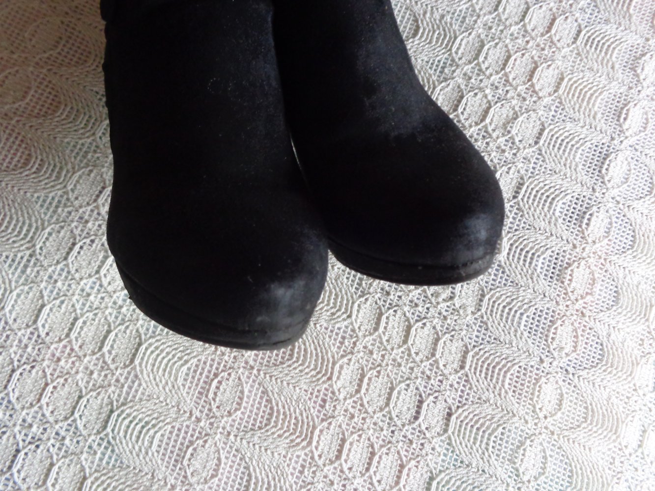 Pumps, Hochfront-Pumps, High Heels, Gr. 39, schwarz, wildlederartig, Graceland