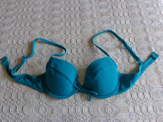 #S.Oliver Bikini-Oberteil Push-up Gr. 34 Cup A, smaragdfarben