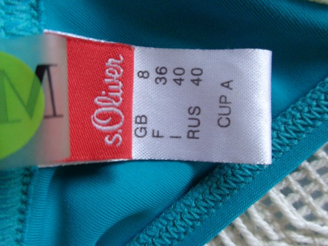 #S.Oliver Bikini-Oberteil Push-up Gr. 34 Cup A, smaragdfarben