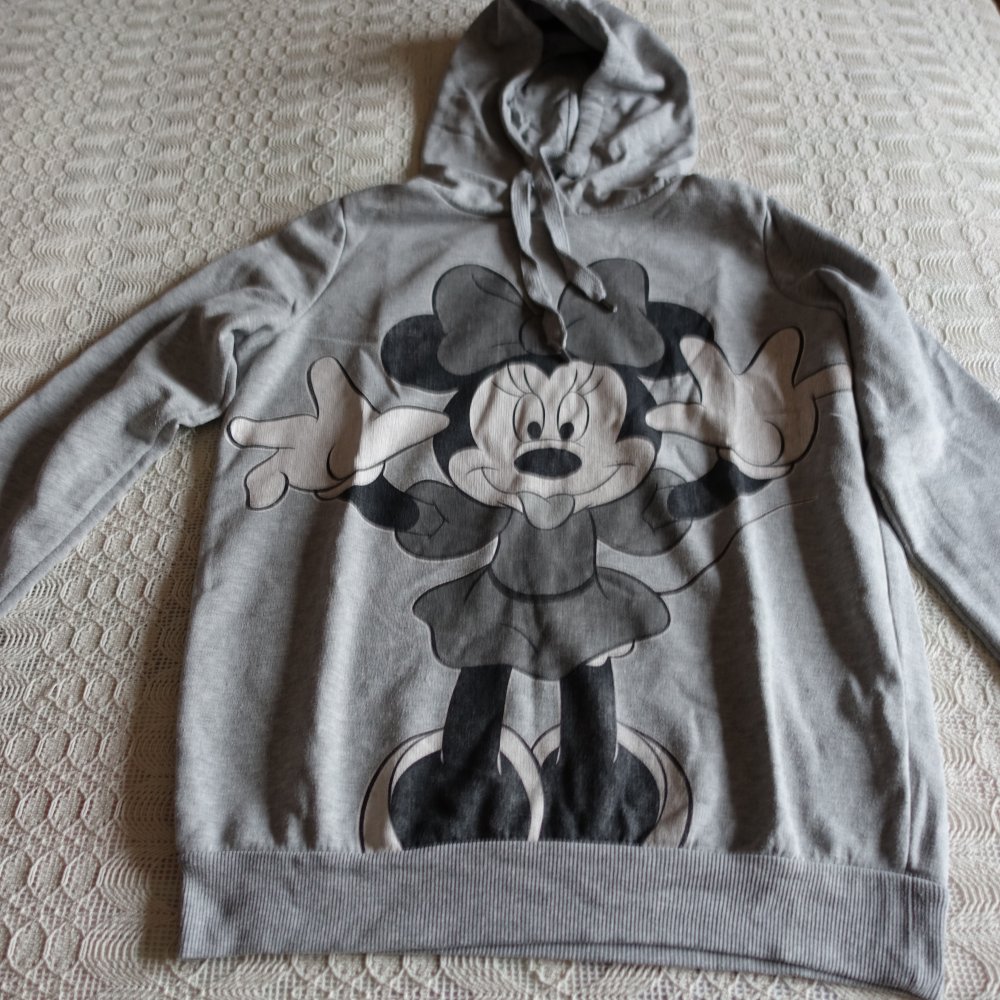 Hoodie, Sweatshirt mit Kapuze, Kapuzenshirt, Gr. XS, ca. Gr. 34/36, FBsister, Disney, grau