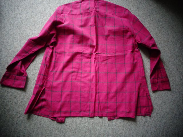#Bluse, Hemd, Blusenhemd, Hemdbluse, ca. Gr. 170/176, fuchsia, kariert 