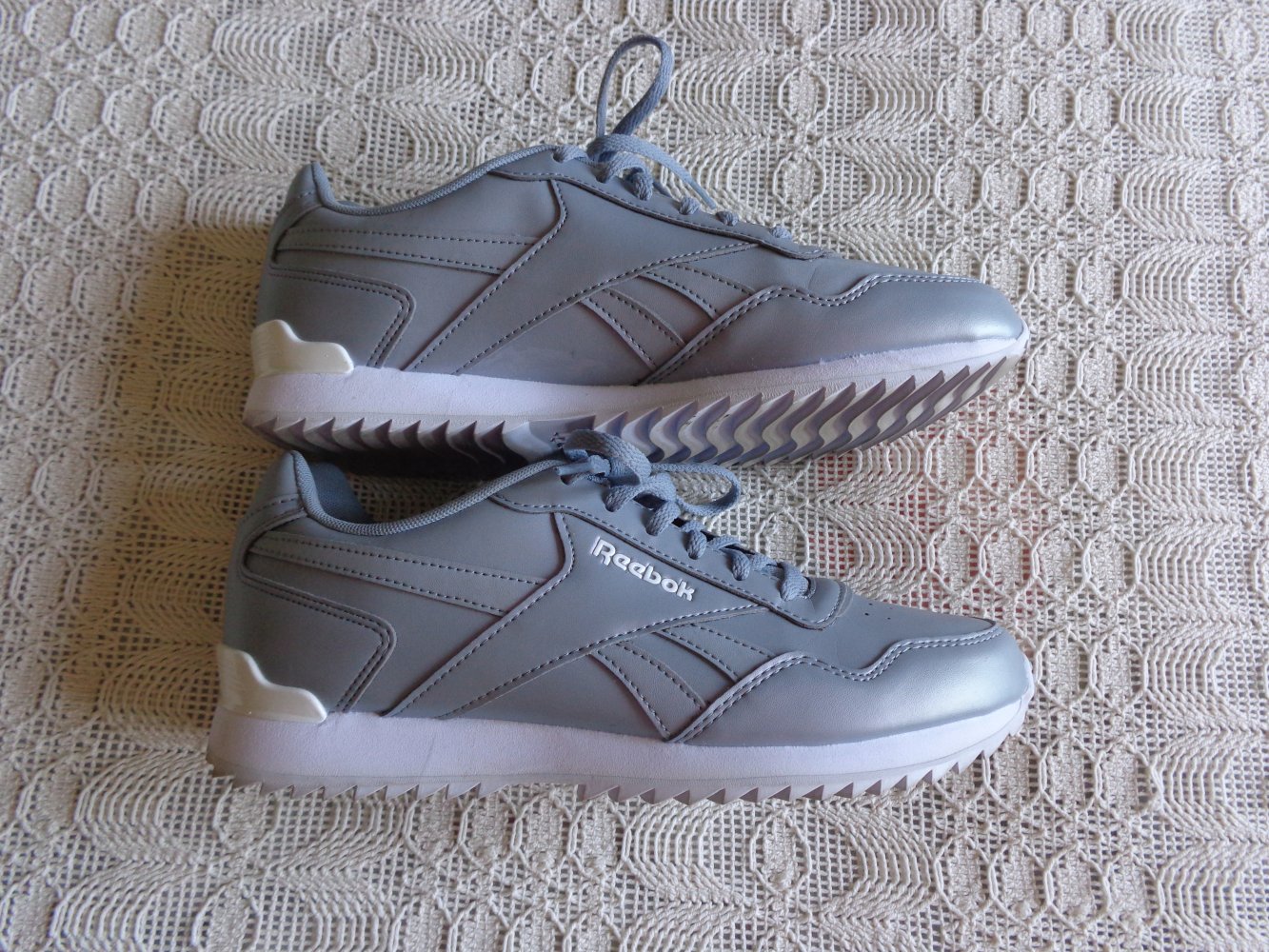 Sneaker, Turnschuhe, Reebok Royal Glide Ripple Clip Shoes, Gr. 40, grau/weiß