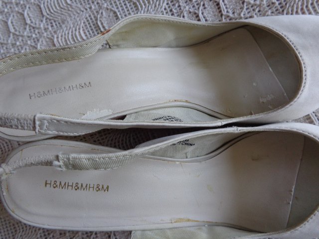 #Sandaletten Wedges cremefarben Gr. 40 mit Kork - Keilabsatz