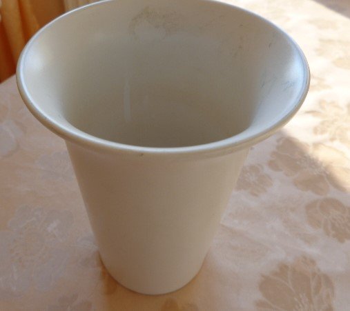 Vintage - Vase, weiß, schlicht, 3,00 