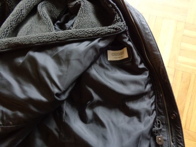 #Vintage, Herren-Lederjacke, Jacke, Parka, Herrenjacke, echt Leder, ca. Gr. M/L, schwarz