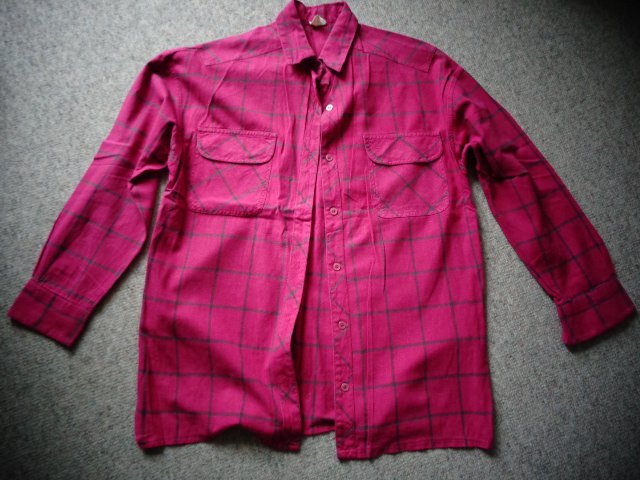 #Bluse, Hemd, Blusenhemd, Hemdbluse, ca. Gr. 170/176, fuchsia, kariert 