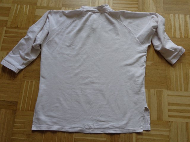 #Vintage Shirt Sweatshirt Langarm, mit RV, wollweiß, Gr. 38/40 bzw. ca. Gr. M