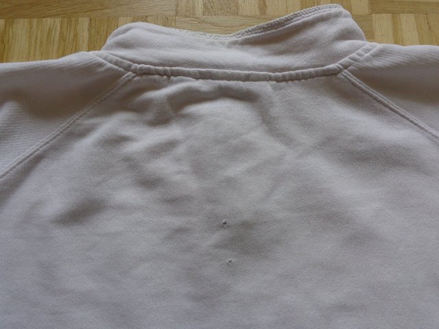 #Vintage Shirt Sweatshirt Langarm, mit RV, wollweiß, Gr. 38/40 bzw. ca. Gr. M