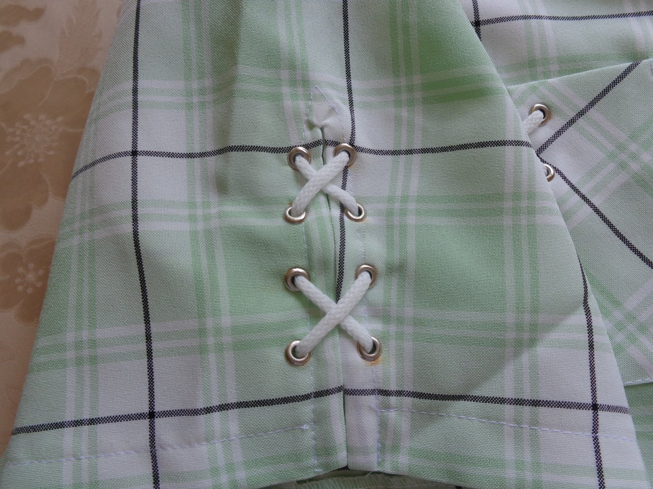 #Bluse mit Kurzarm, Kurz-Arm-Bluse kariert Gr. XXL bzw. ca. Gr. 50